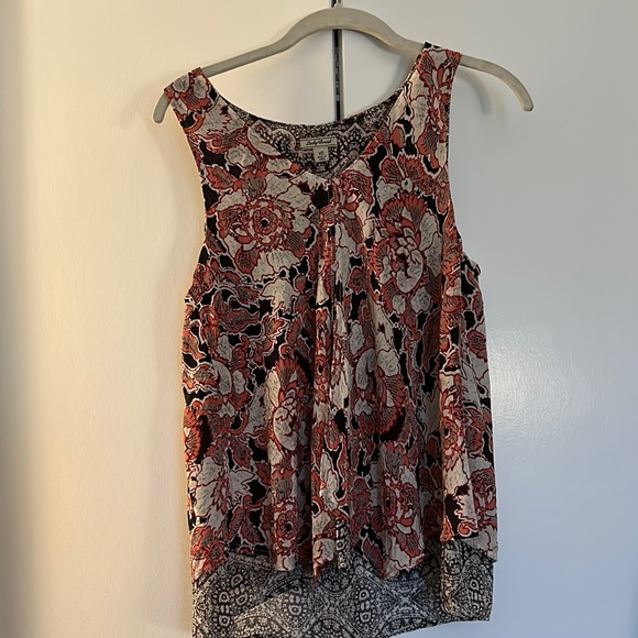 🐾 4 for $20 Lucky Brand flowy 100% silk  tank top - Picture 1 of 6